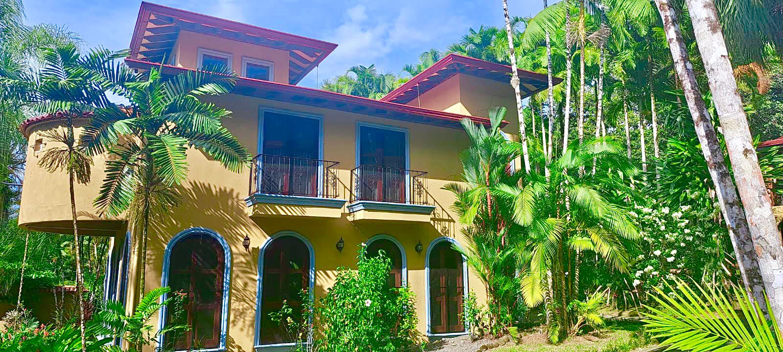 Spanish-style villa exterior at the Pavones retreat